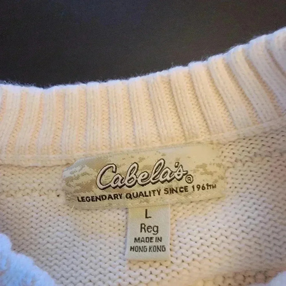 Vintage Cabelas Womens Embroidered Chickadee Sweater - Picture 4 of 5